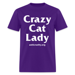 "Crazy Cat Lady" Unisex Classic T-Shirt - purple