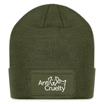 Load image into Gallery viewer, Anti-Cruelty Logo Patch Beanie - olive
