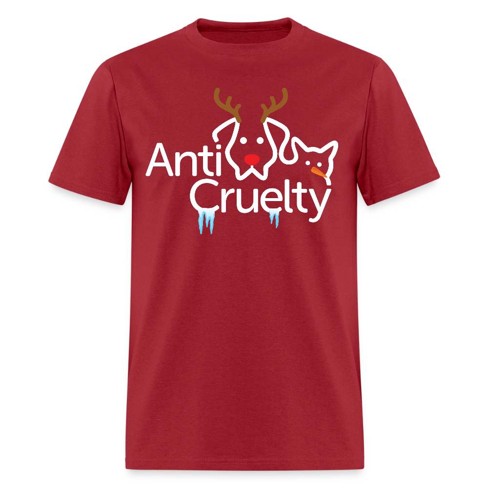 2025 Anti-Cruelty Holiday T-Shirt - dark red