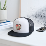 Load image into Gallery viewer, Anti-Cruelty Retro Heart Trucker Hat - white/black
