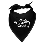 Load image into Gallery viewer, Anti-Cruelty Logo Black Bandana - black
