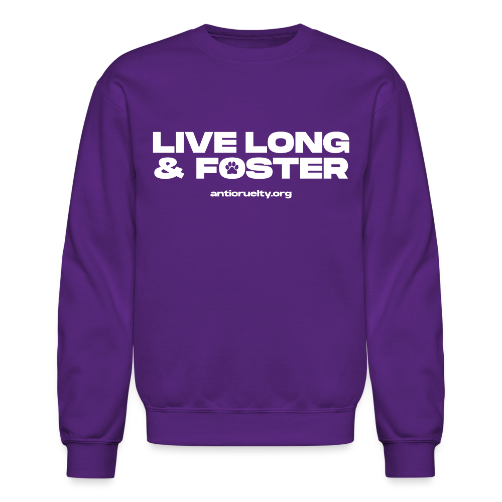 Live Long & Crewneck Sweatshirt - purple