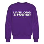 Load image into Gallery viewer, Live Long &amp; Crewneck Sweatshirt - purple
