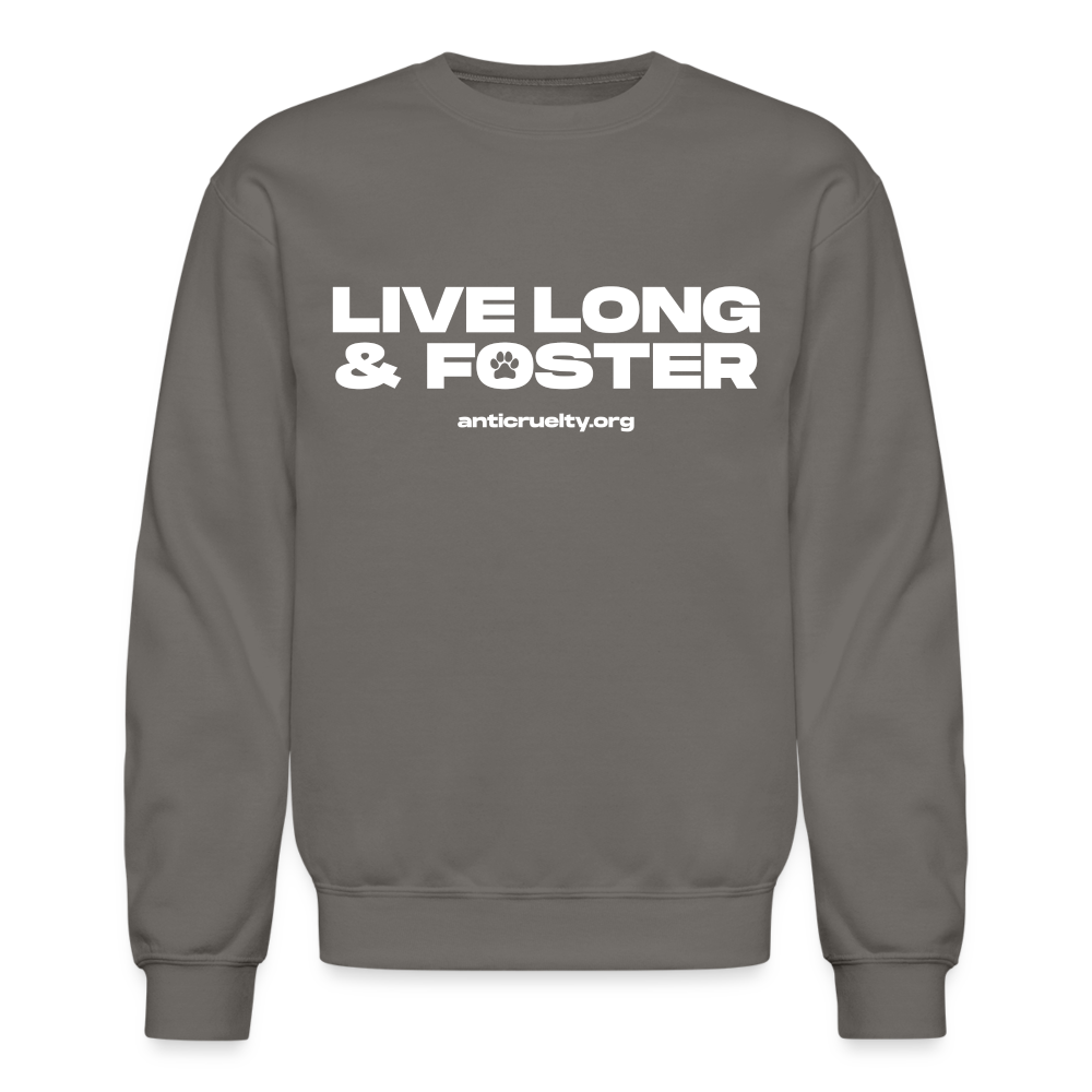 Live Long & Crewneck Sweatshirt - asphalt gray