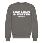 Load image into Gallery viewer, Live Long &amp; Crewneck Sweatshirt - asphalt gray
