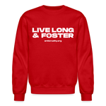 Load image into Gallery viewer, Live Long &amp; Crewneck Sweatshirt - red
