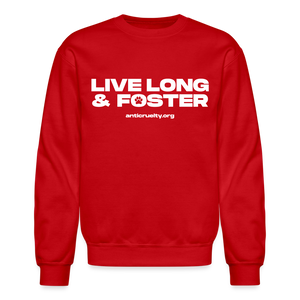 Live Long & Crewneck Sweatshirt - red