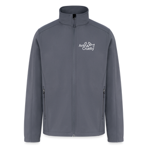 Anti-Cruelty Logo Men’s Soft Shell Jacket - gray