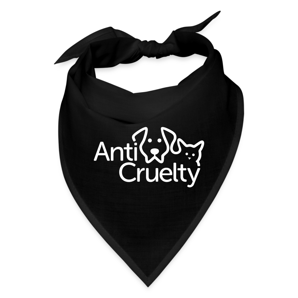 Anti-Cruelty Logo Black Bandana - black