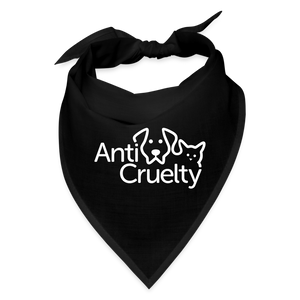 Anti-Cruelty Logo Black Bandana - black