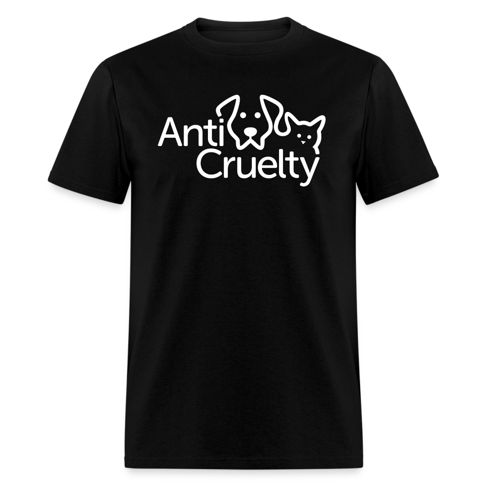 Anti-Cruelty Logo (White) Unisex Classic T-Shirt - black