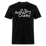 Load image into Gallery viewer, Anti-Cruelty Logo (White) Unisex Classic T-Shirt - black
