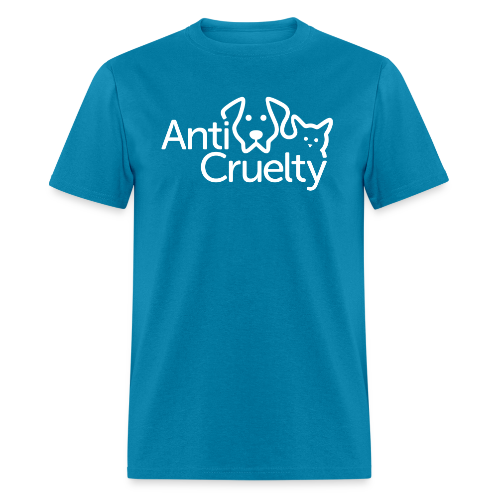 Anti-Cruelty Logo (White) Unisex Classic T-Shirt - turquoise