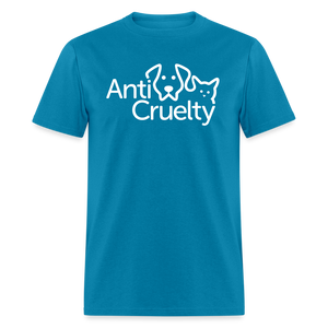 Anti-Cruelty Logo (White) Unisex Classic T-Shirt - turquoise