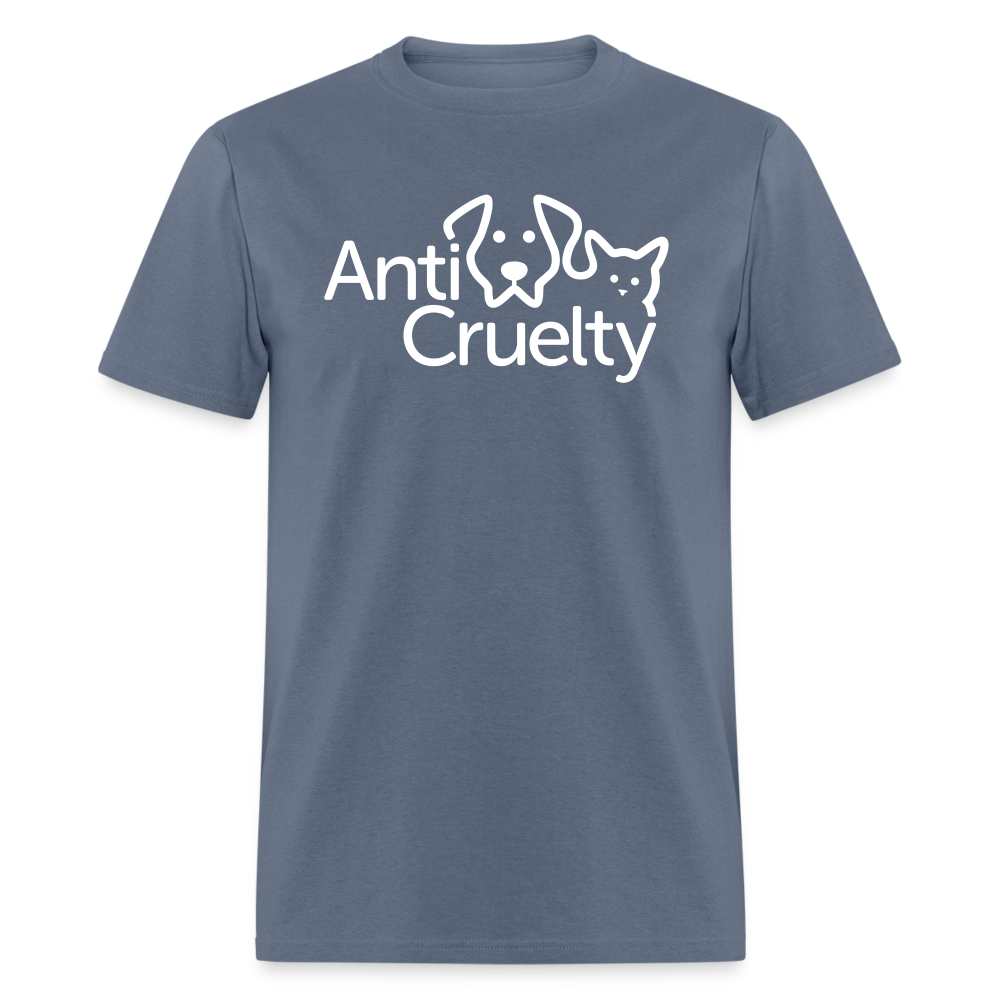 Anti-Cruelty Logo (White) Unisex Classic T-Shirt - denim