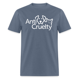 Anti-Cruelty Logo (White) Unisex Classic T-Shirt - denim