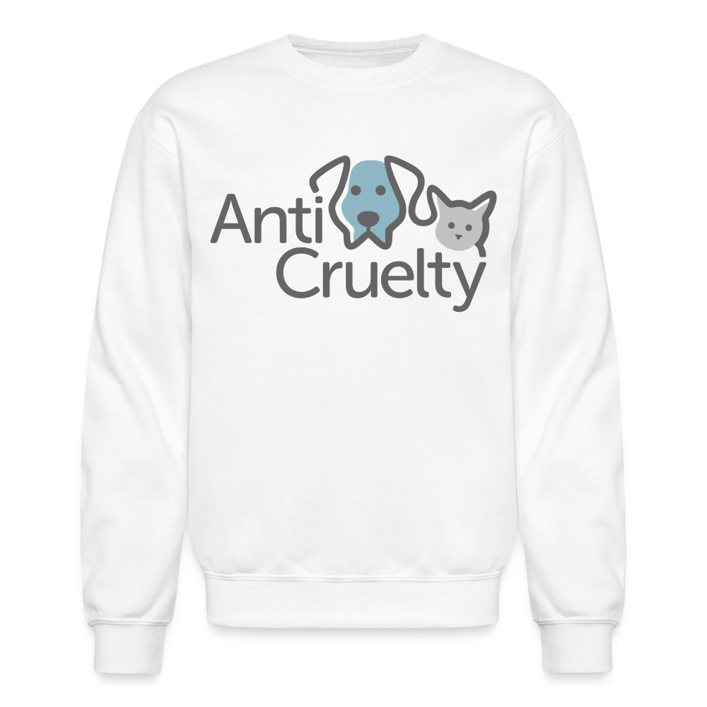 Anti-Cruelty Logo (Color) Crewneck Sweatshirt - white