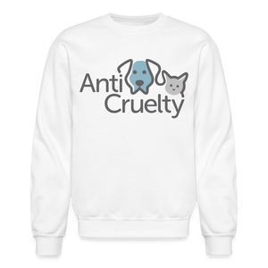 Anti-Cruelty Logo (Color) Crewneck Sweatshirt - white