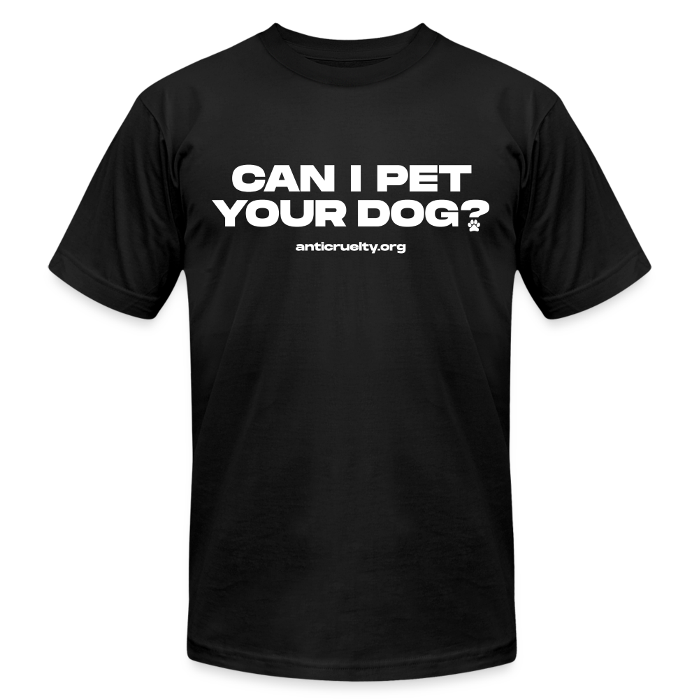 Pet Your Dog Jersey T-Shirt by Bella + Canvas - black